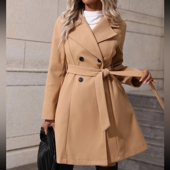 Cozy double breasted cozy overcoat - Picture 2 of 7